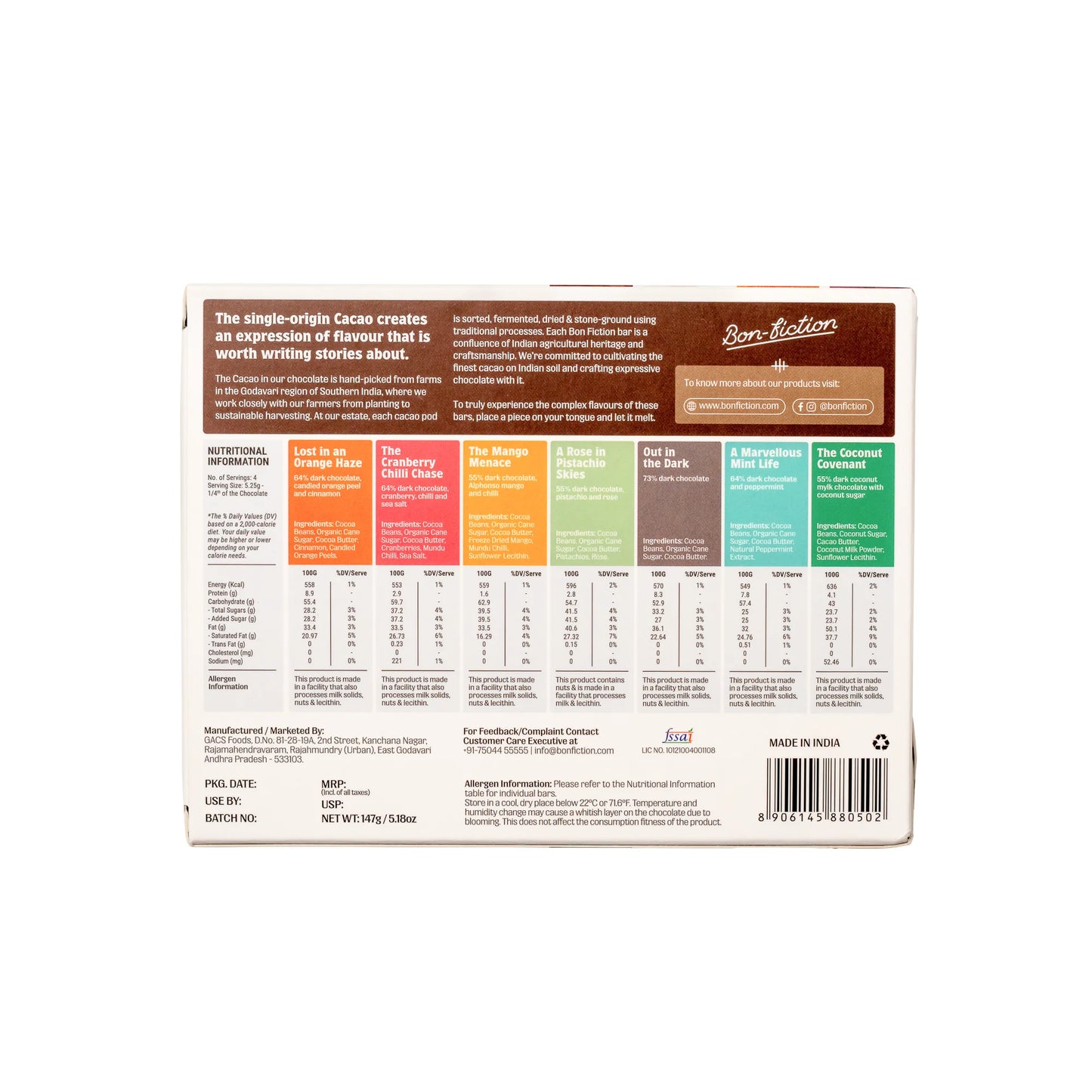 Seven Assorted Chocolate Bars Retail Pack