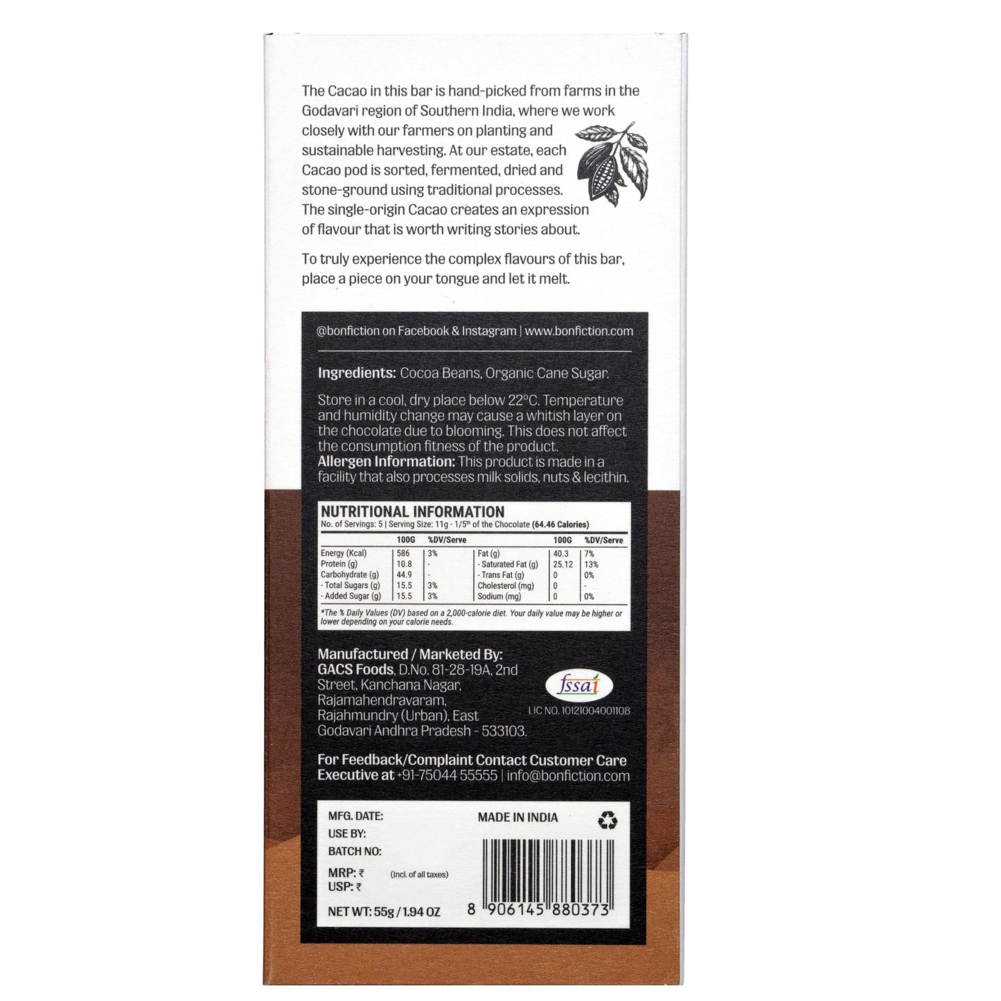 A Song of Bitter and Sweet - 82% Dark Chocolate