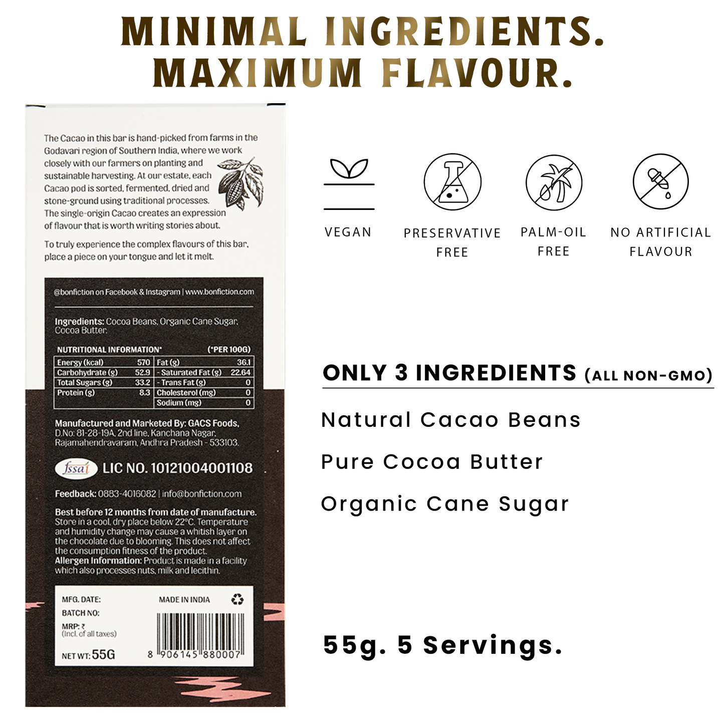 Out in the Dark - 73% Dark Chocolate - Pack of 3
