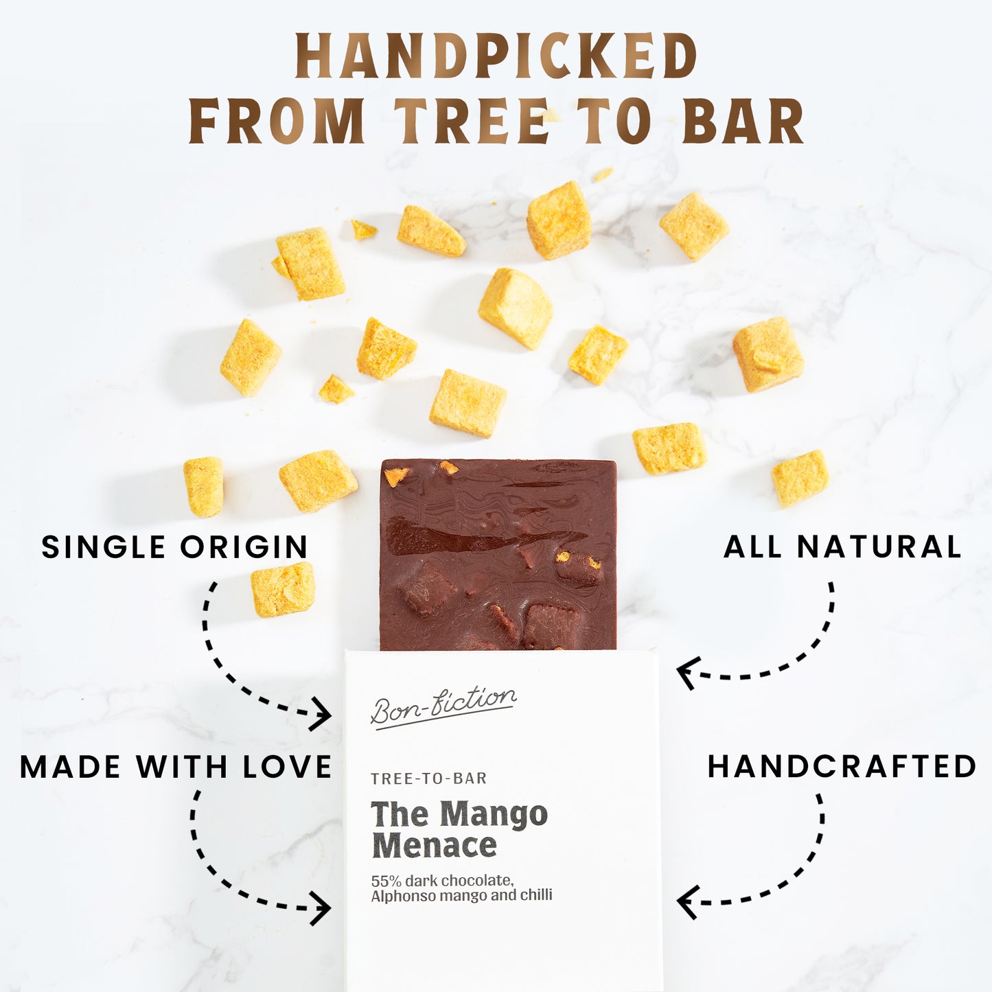 The Mango Menace - 55% Dark Alphonso Mango Chilli Chocolate - Pack of 3