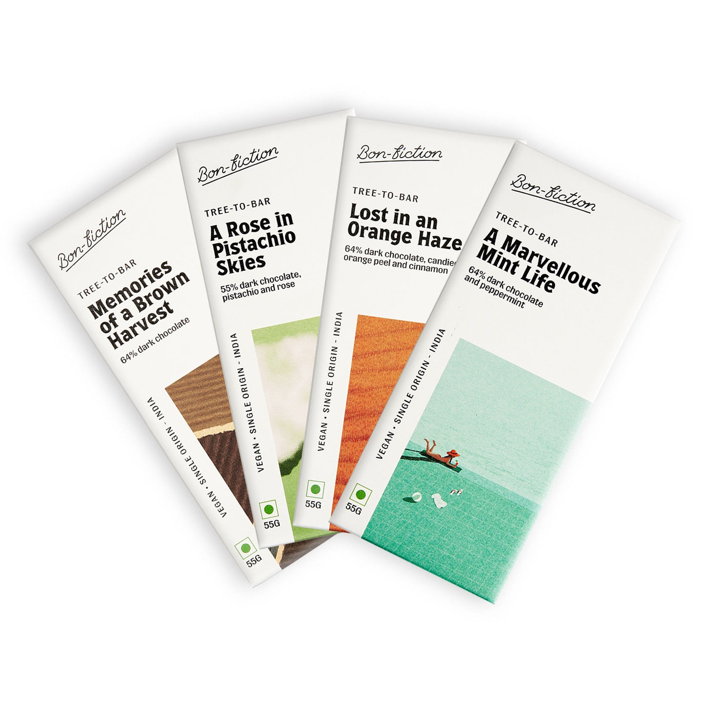 Dark Chocolate Combo 4 - Vegan, Pack of 4