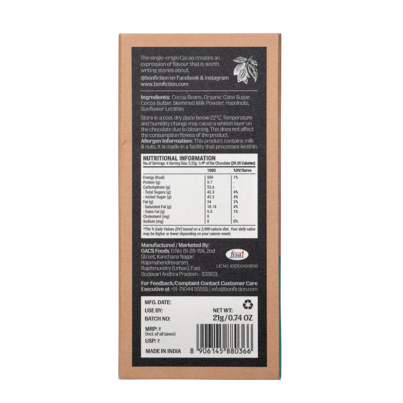 The Hazelnut Hour - 45% Milk Hazelnut Chocolate - Mini