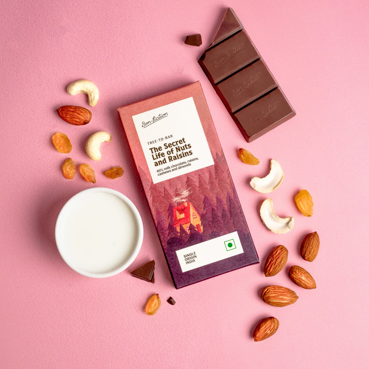 The Secret Life of Nuts And Raisins - 45% Milk Fruit & Nut Chocolate - Mini