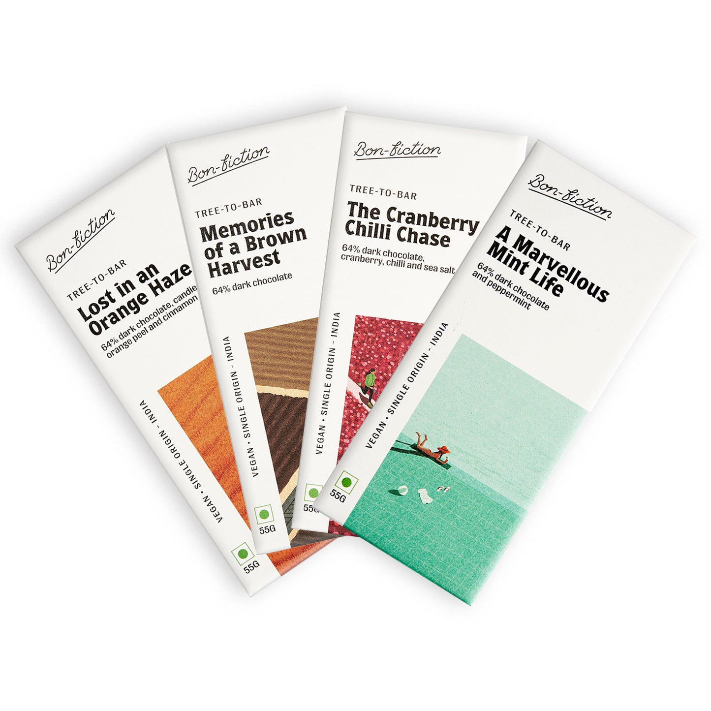 Dark Chocolate Combo 1 - Vegan, Pack of 4