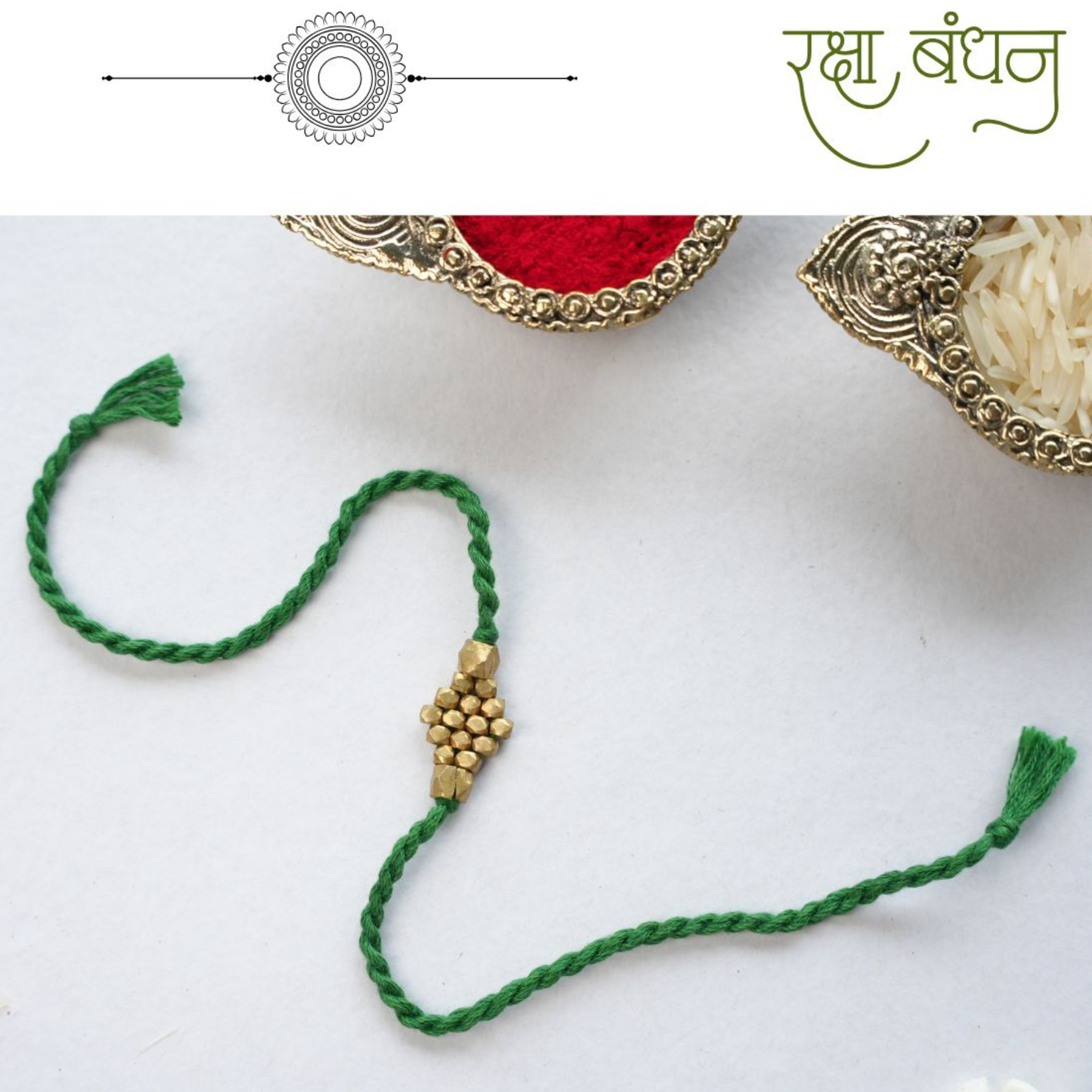Green Beaded Rakhi