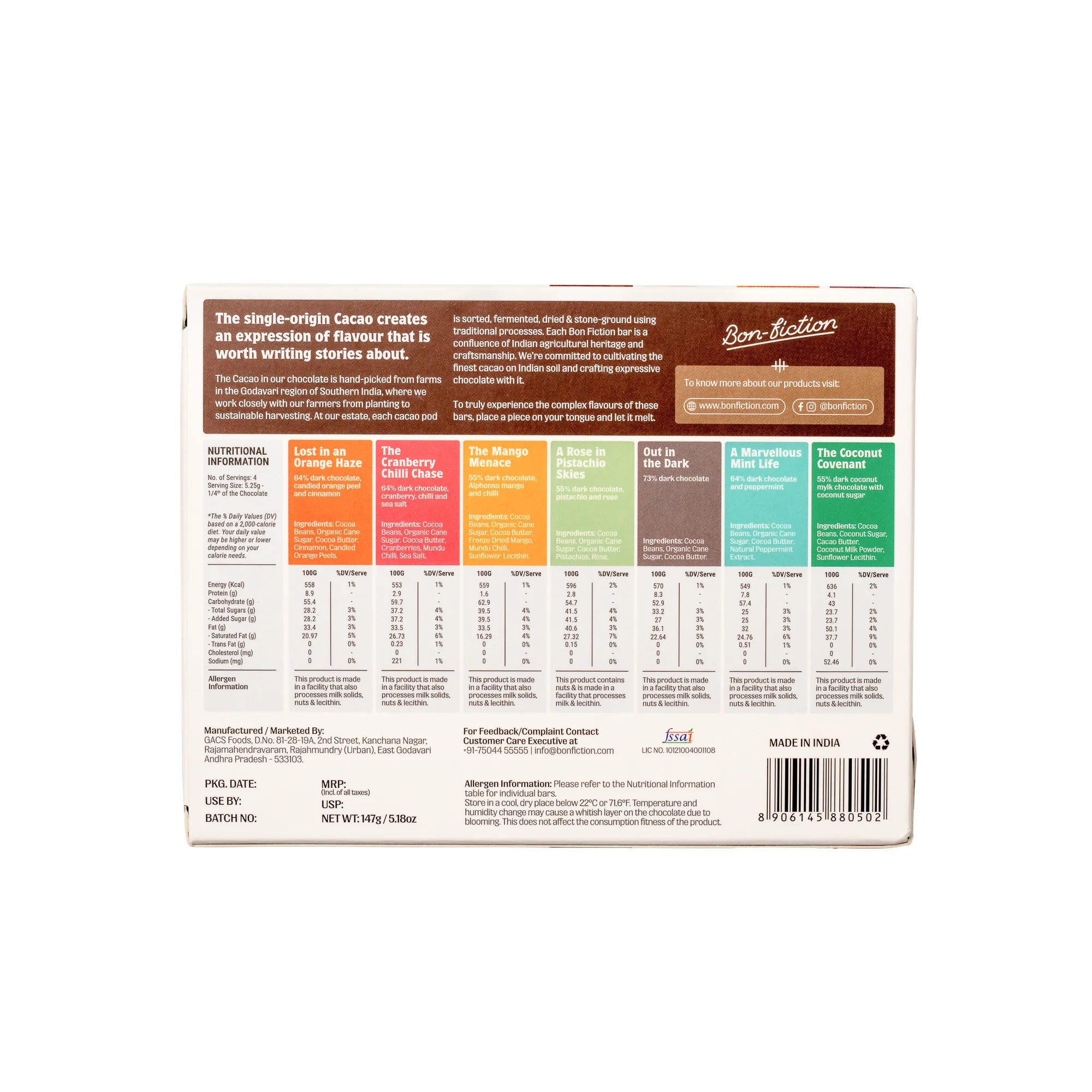 Seven Assorted Chocolate Bars Retail Pack