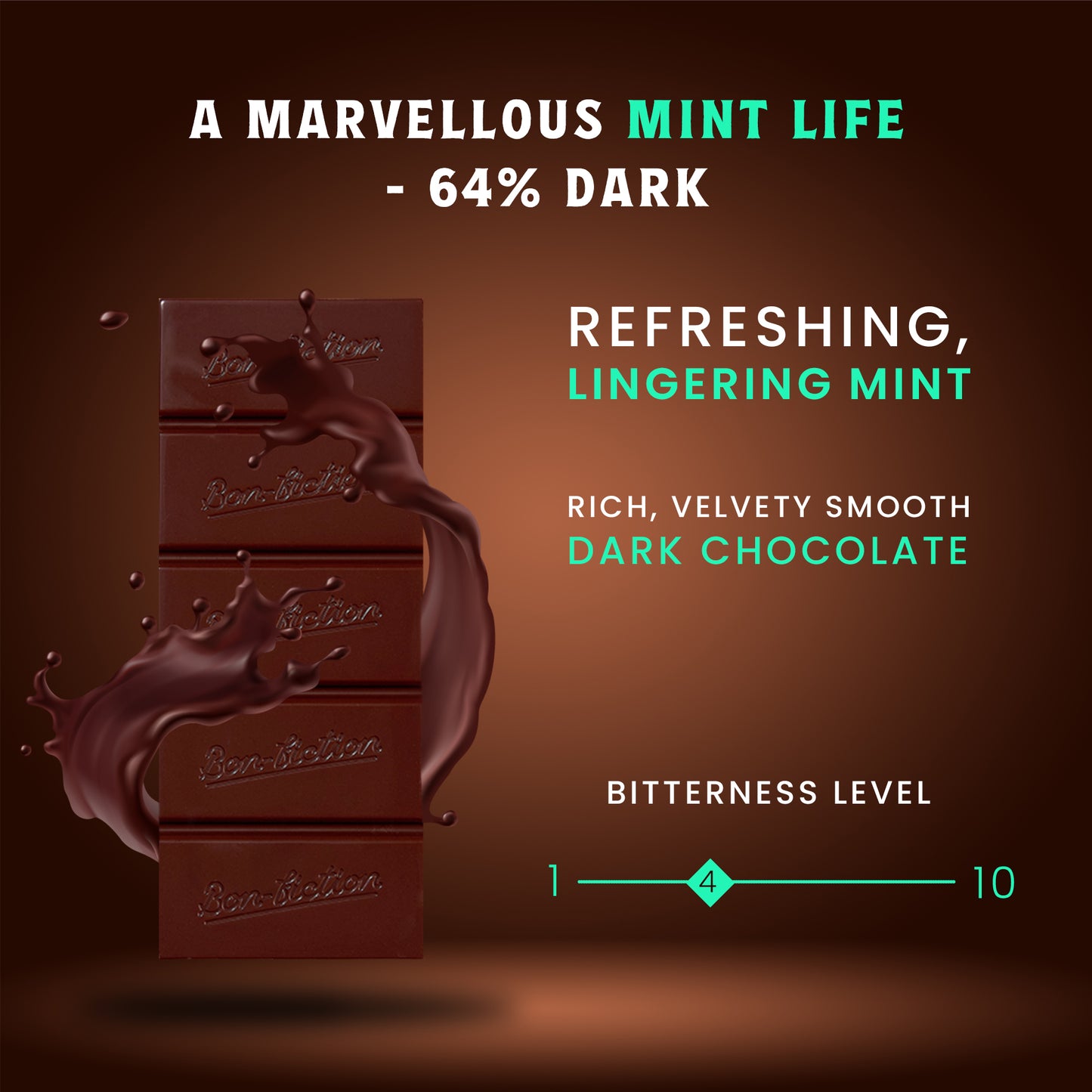A Marvellous Mint Life - 64% Dark Peppermint Chocolate - Pack of 3