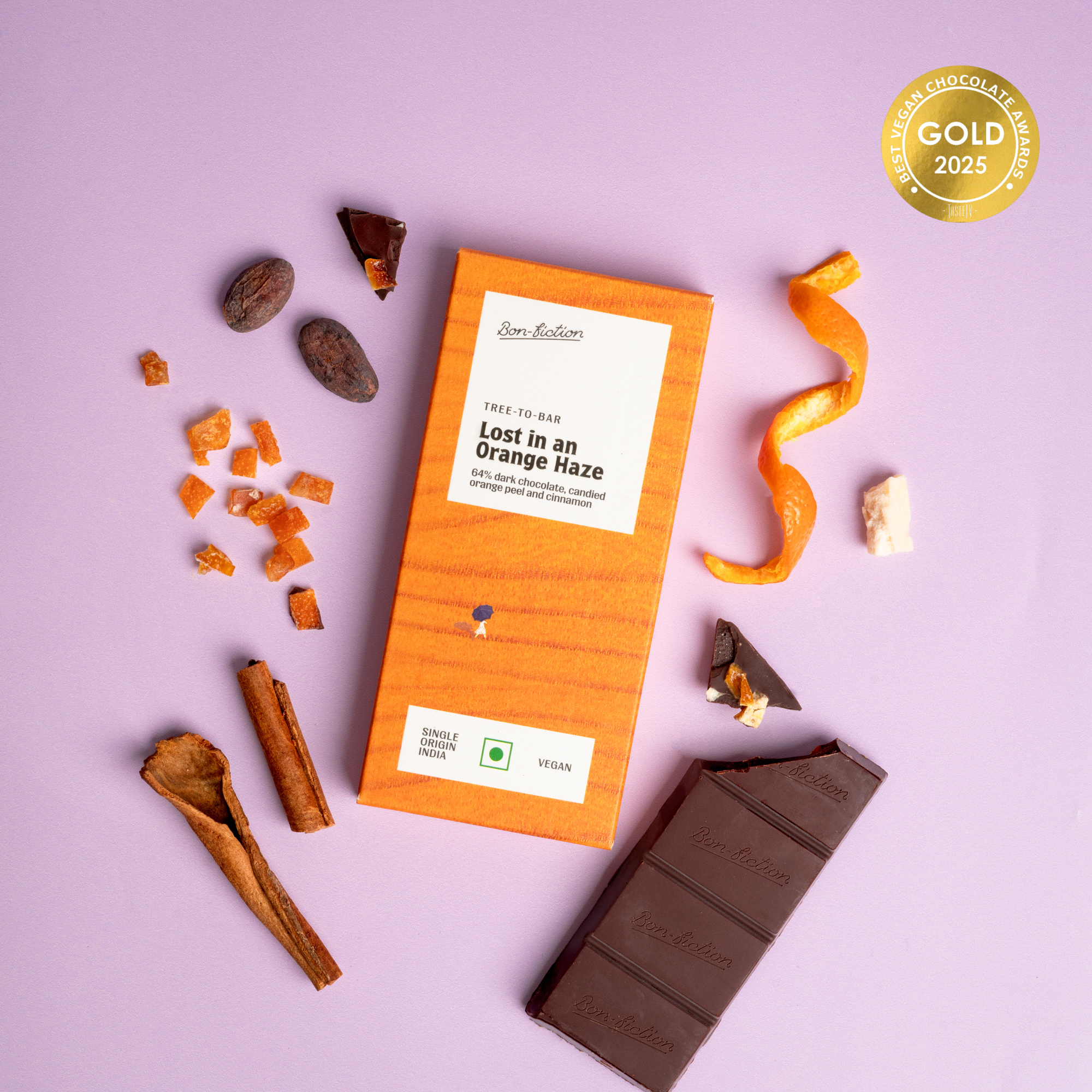 Lost in An Orange Haze - 64% Dark Orange Cinnamon Chocolate - Mini's