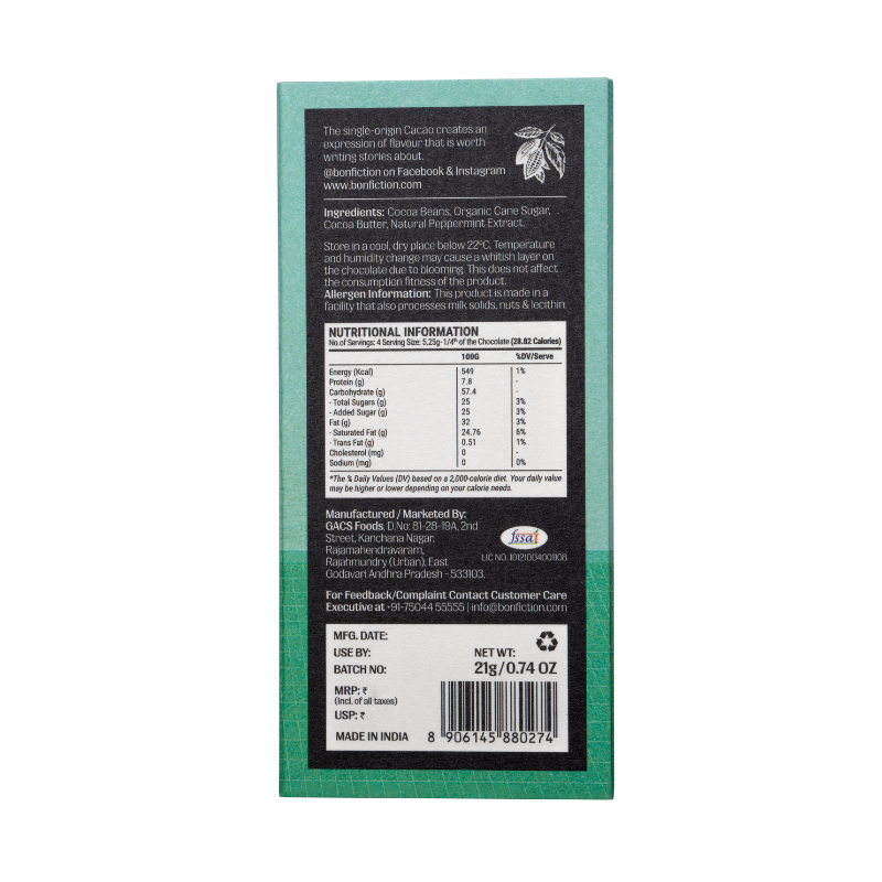 A Marvellous Mint Life - 64% Dark Peppermint Chocolate - Mini's