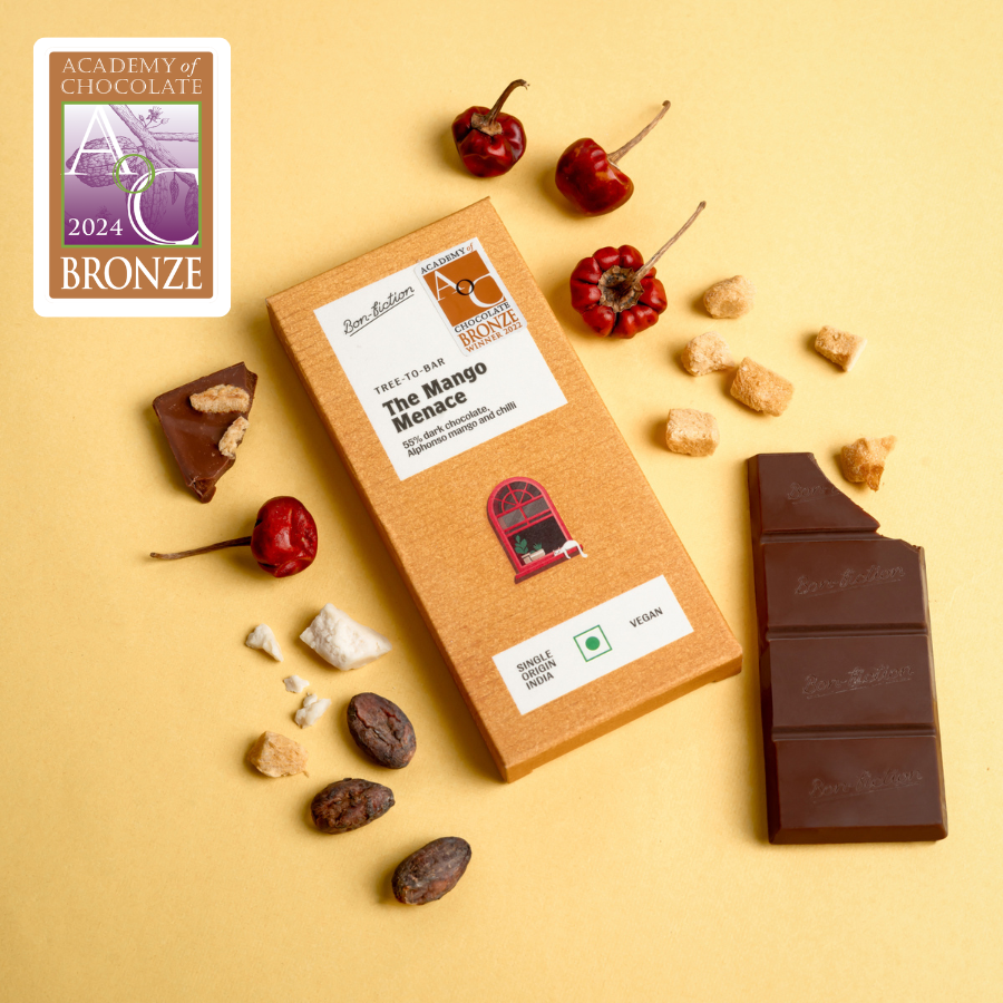 The Mango Menace - 55% Dark Alphonso Mango Chilli Chocolate - Mini's