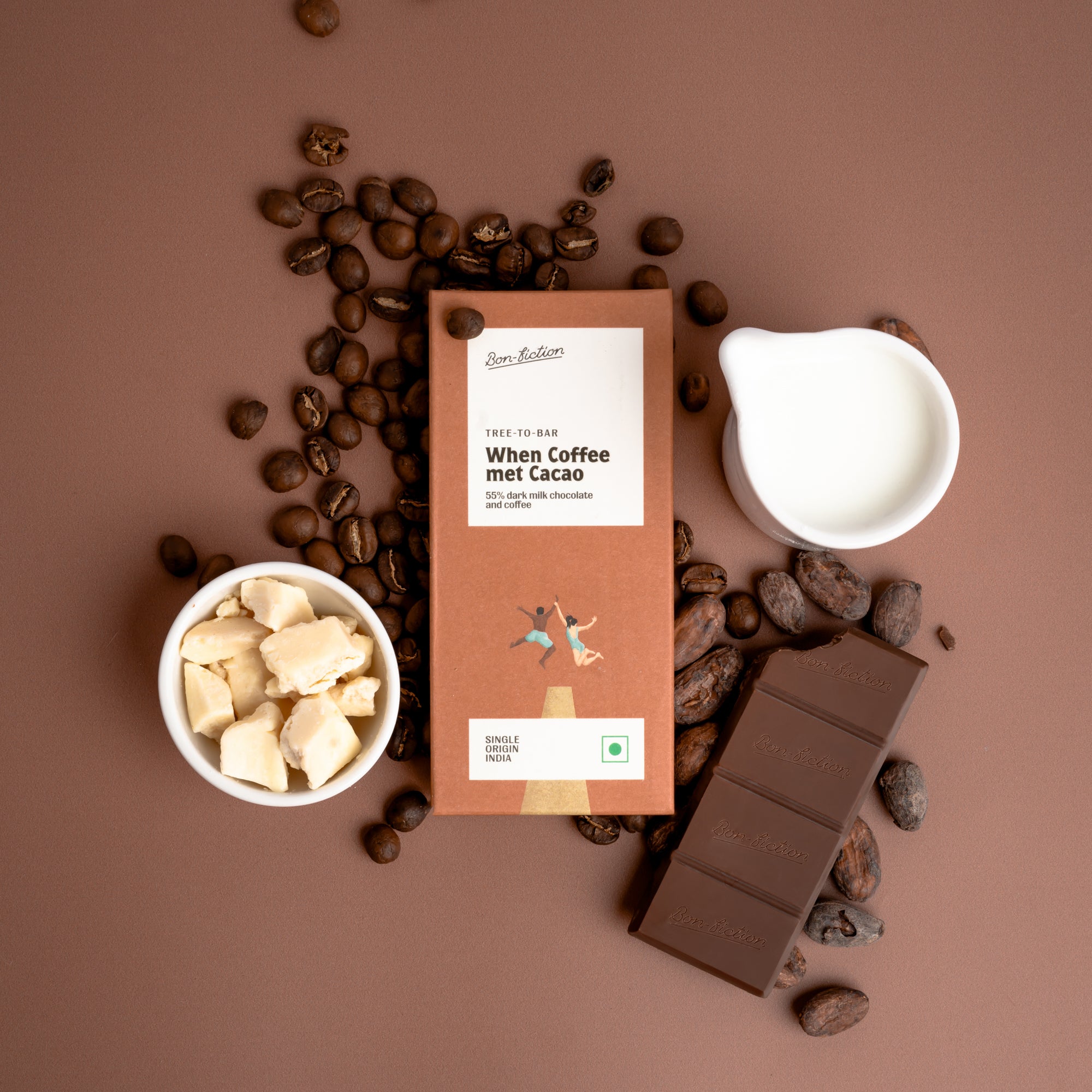 When Coffee Met Cacao - 55% Dark Milk Coffee Chocolate - Mini's